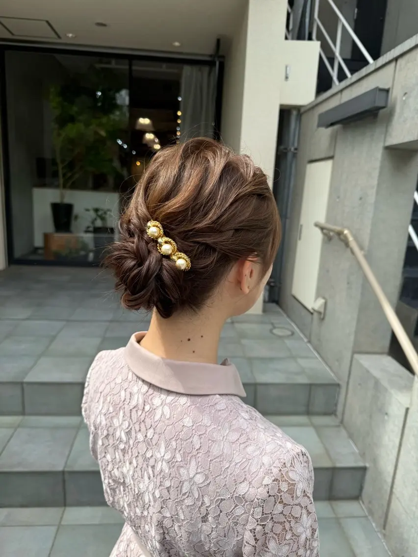 ロング ヘアアレンジ ヘアセット sakura カットモデル募集💖のヘアスタイル