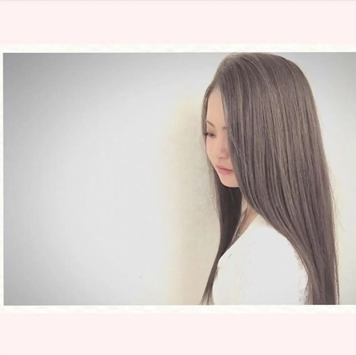 ミディアム セミロング ロング カラー アッシュ YUI𓍯エクステ /ニュアンスカラーのヘアスタイル