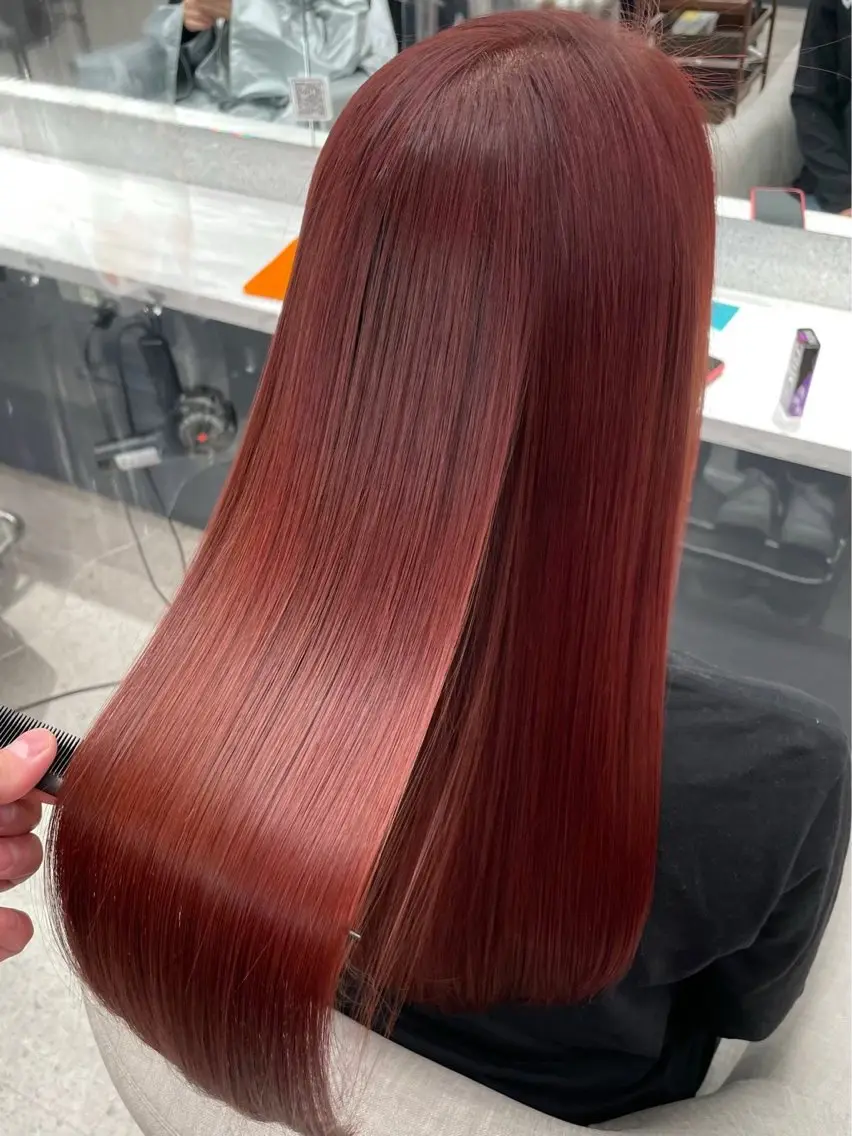 ロング りきと🦋河原町 縮毛矯正/艶カラーのヘアスタイル