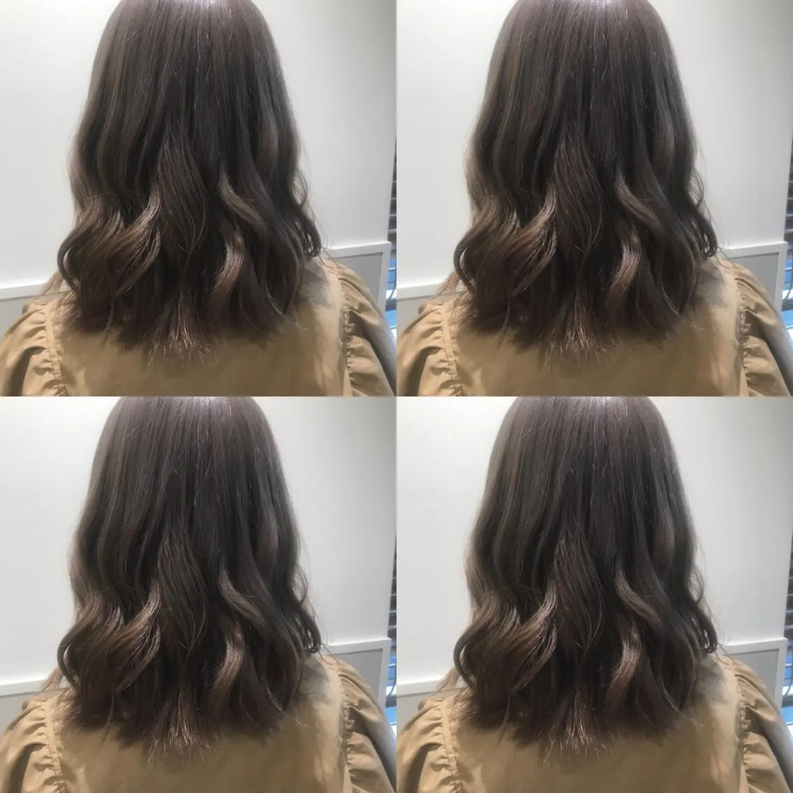 ミディアム カラー 小栗 麻衣のヘアスタイル
