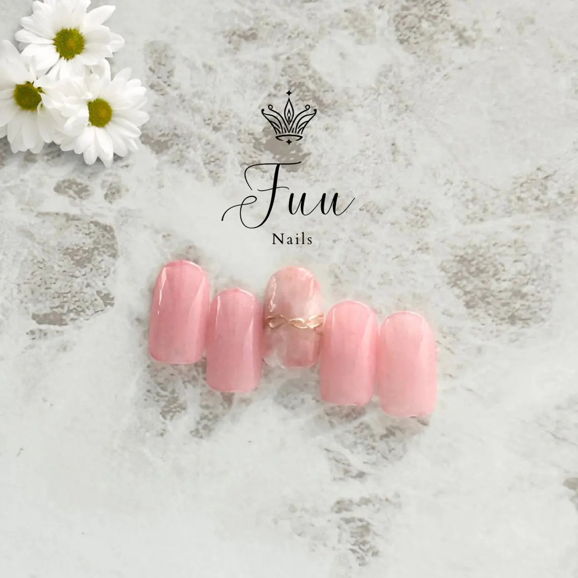 ネイル アートネイル 大理石ネイル(マーブル) ワンカラーネイル シンプルネイル 犬のいるネイルサロン Fuu nailsのネイルデザイン