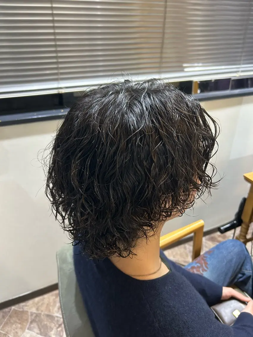 ミディアム パーマ メンズ カット パーマ HRK1st RYOKIのヘアスタイル
