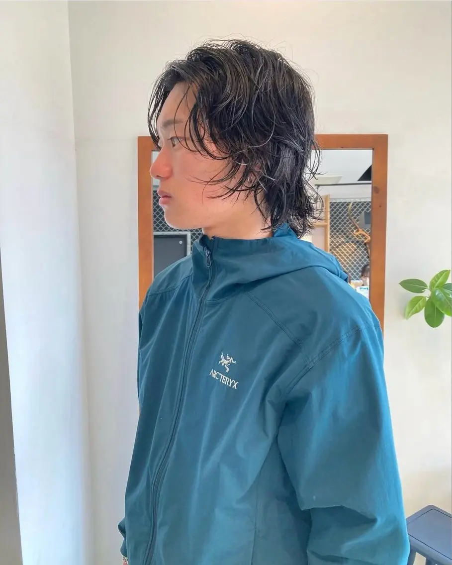 メンズ カット パーマ 浅野 敬亮のヘアスタイル
