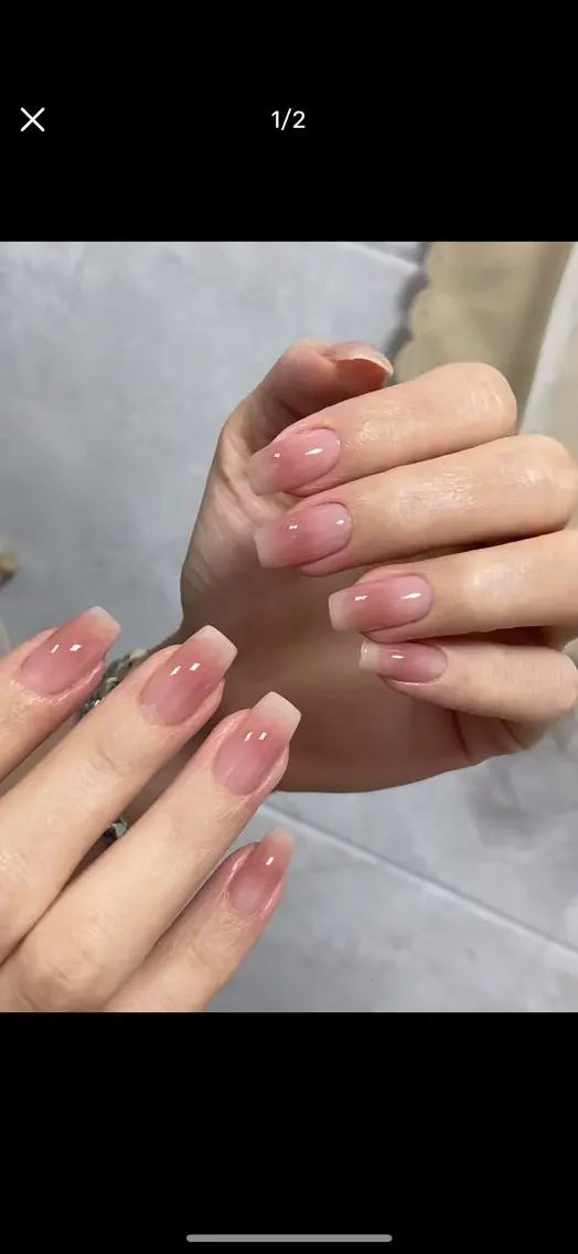 ネイル アートネイル チークネイル 長さ出し フレンチネイル ジェルネイル ハンドネイル Yumi Nail Seiのネイルデザイン