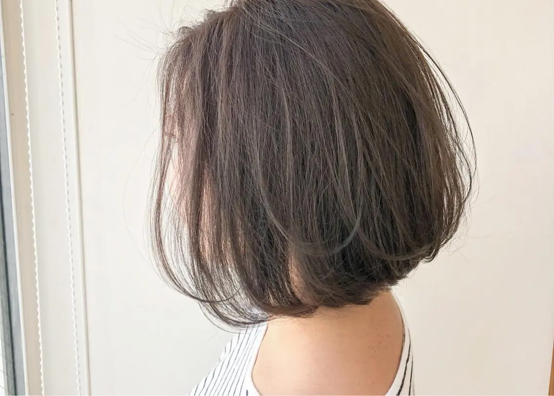 ショート カラー ボブレイヤー ボブ レイヤーカット カット トリートメント 中山 天地のヘアスタイル