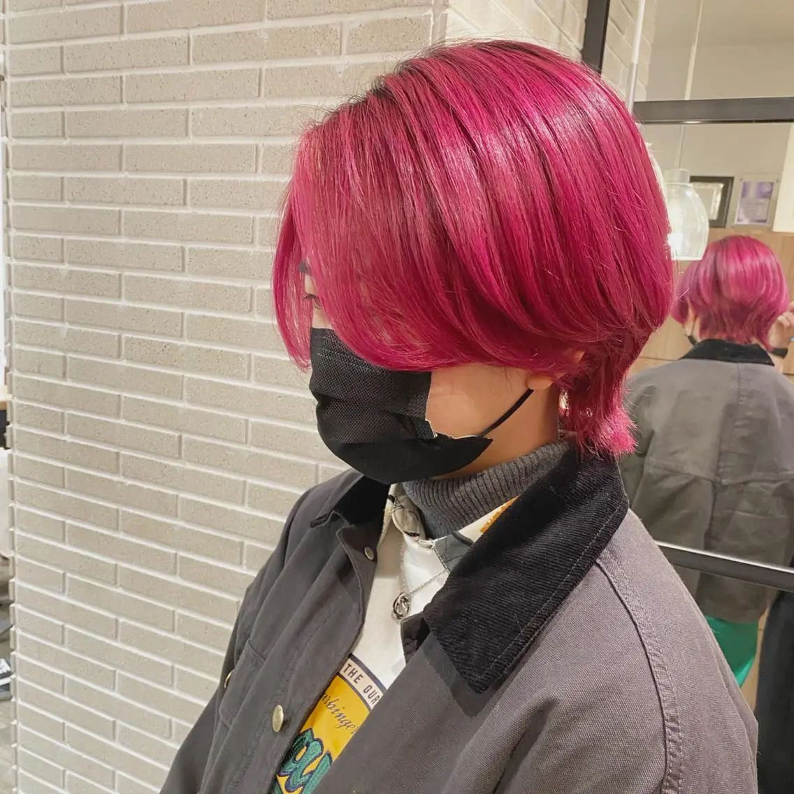 ショート アッシュ ボブ 髪質改善 レイヤーカット ショートヘア カット ヘアカラー ショート〜ミディアム 喜多司のヘアスタイル