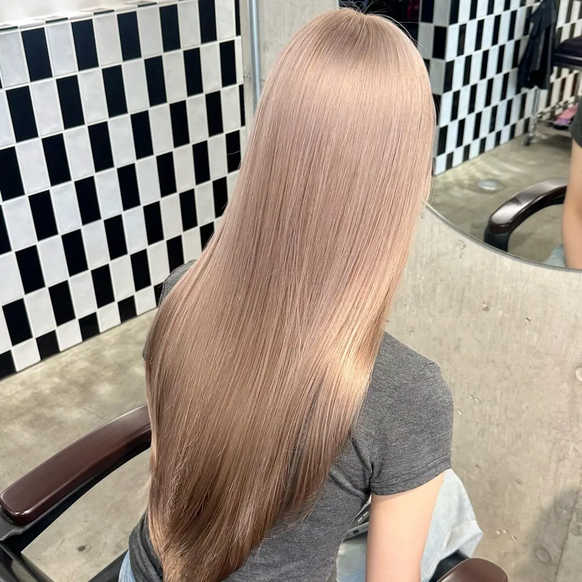ロング ヘアカラー トリートメント 🤍ムラ修正ブリーチ 🤍原宿/YUUのヘアスタイル