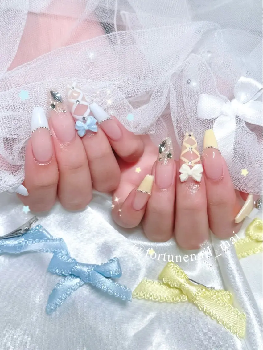 ネイル フレンチネイル パステルネイル ハンドネイル 🎀Mai 🎀6/28🈳のネイルデザイン
