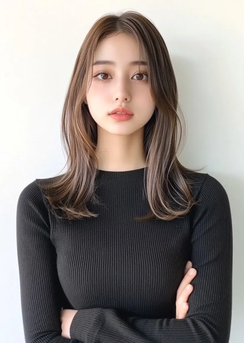 セミロング 【レイヤー特化】 ミディアム/深川諒のヘアスタイル