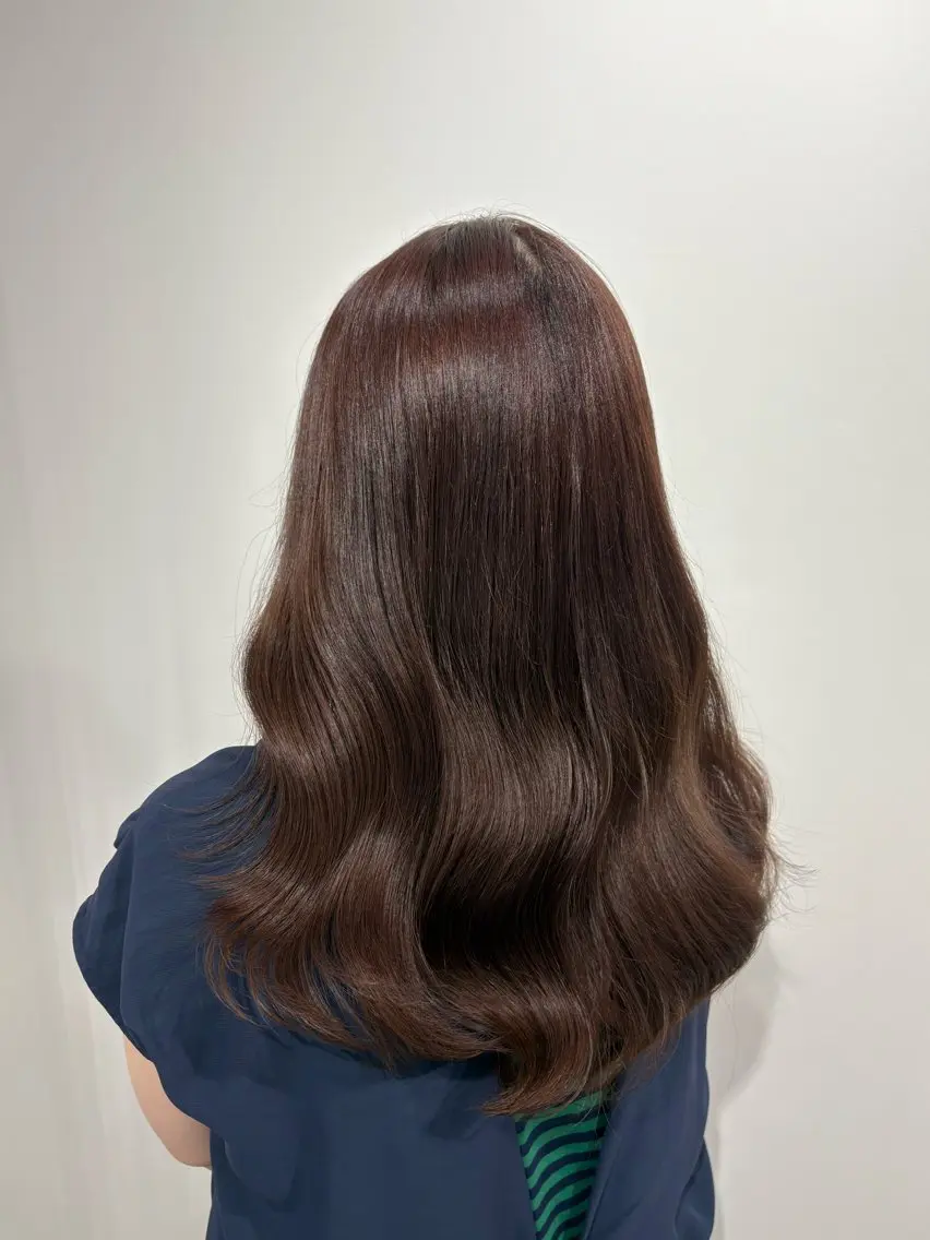ロング カラー ベージュカラー ピンクカラー ピンクベージュ カット ヘアカラー トリートメント 透明感艶カラー/ 岡田澪香のヘアスタイル