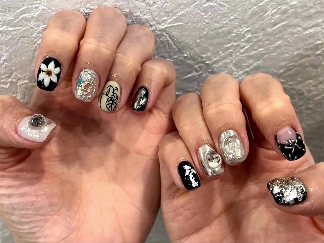 ネイル アートネイル フラワーネイル フットネイル ジェルネイル マグネットネイル Babarla nailのネイルデザイン