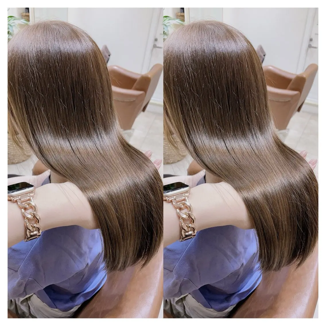 セミロング カラー カット ヘアカラー トリートメント 村山 茉衣のヘアスタイル