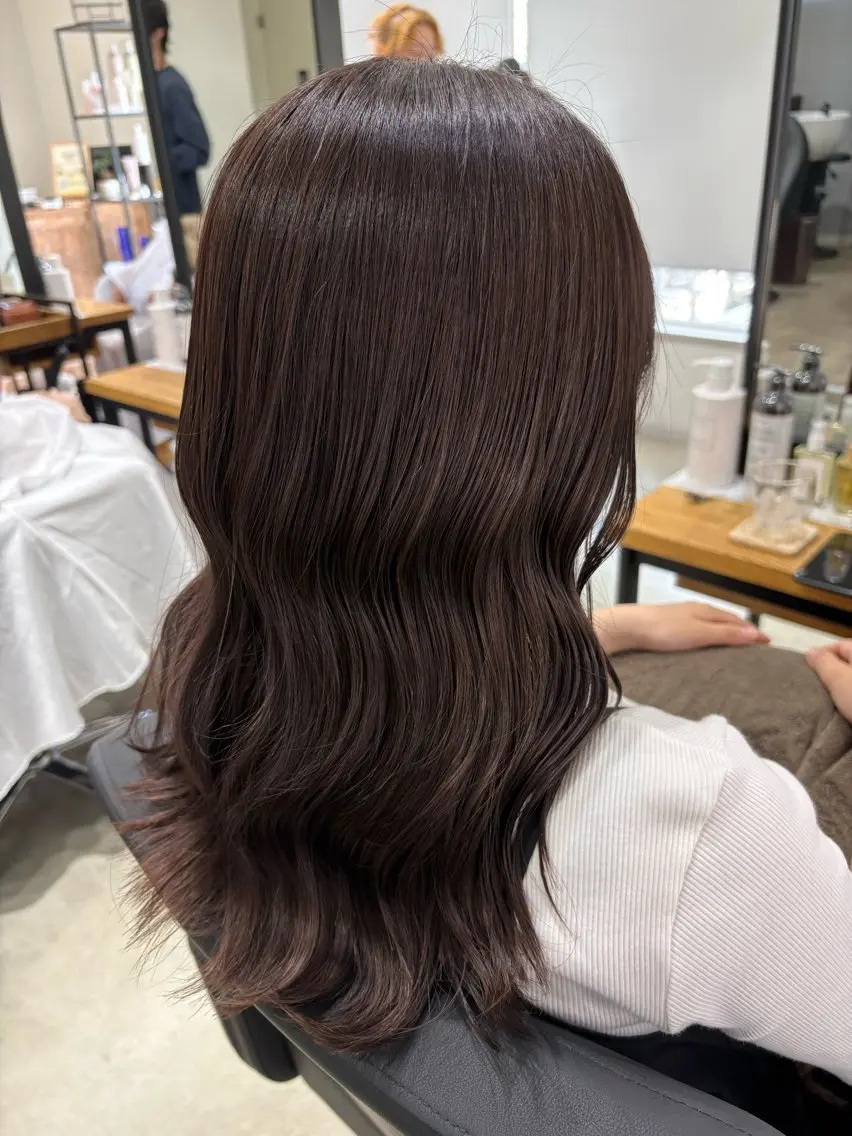 セミロング ヘアカラー anB Bのヘアスタイル