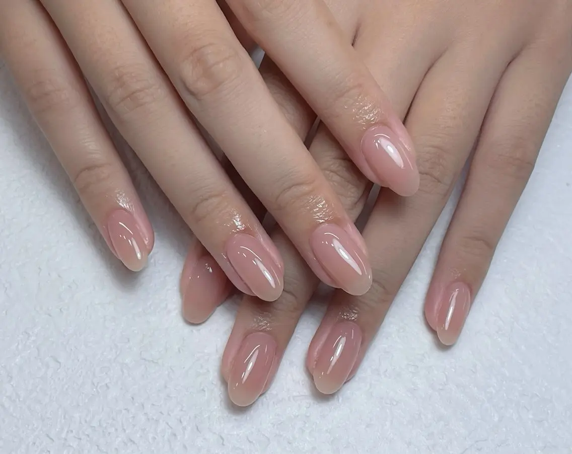 ネイル フレンチネイル ガーリー ハート キラキラネイル 韓国ネイル 中野駅から2分 MEO NAILのネイルデザイン