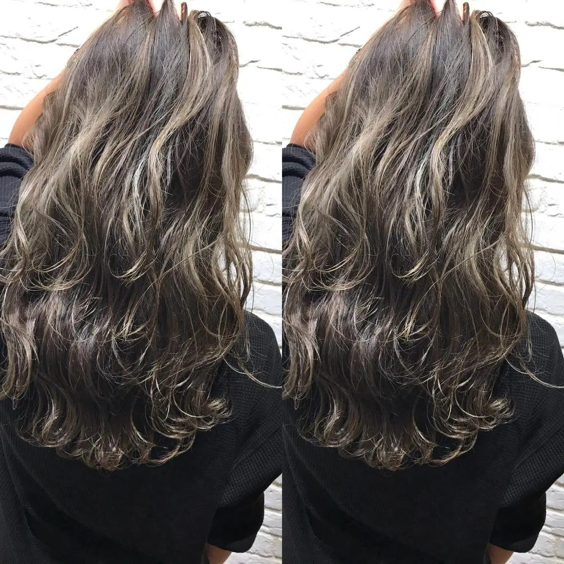 ロング カラー ハイライトカラー ハイライト UMEDA FIGAROのヘアスタイル