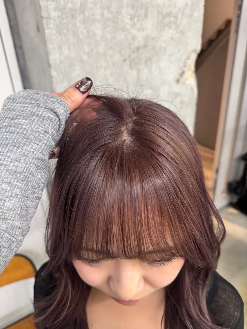 ロング カラー カット ヘアカラー トリートメント 森田遥奈/透明感カラ ー/酸性ストレートのヘアスタイル