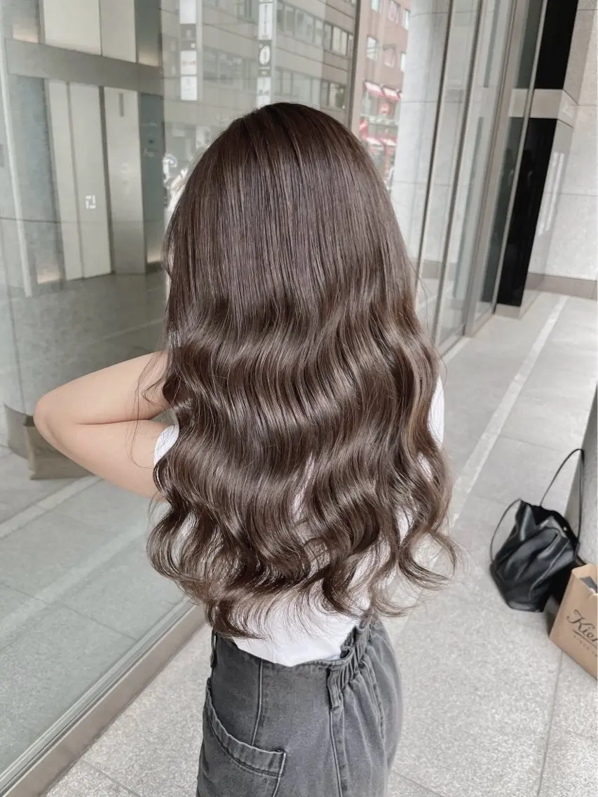 ロング ヘアカラー トリートメント ヘッドスパ 暖色カラー/日韓ヘア 🍩KAISEIのヘアスタイル