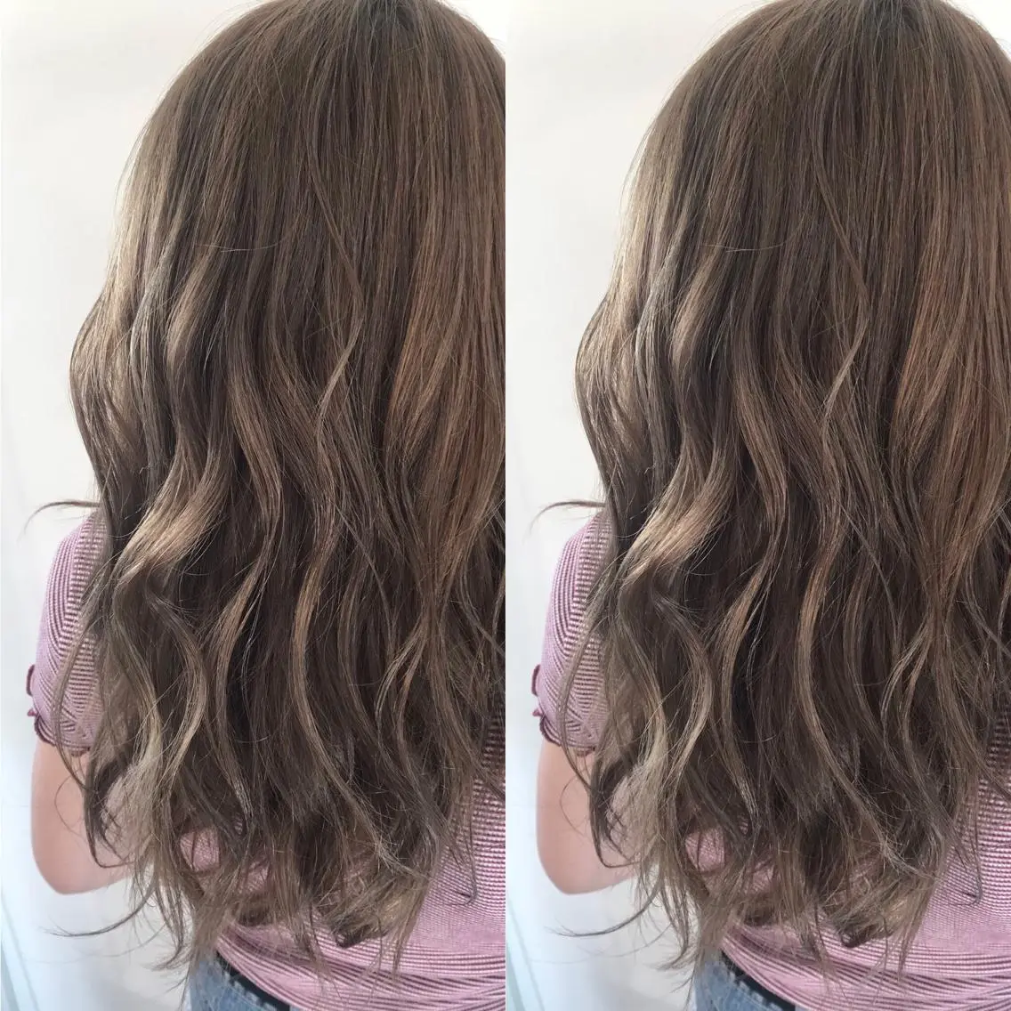 セミロング カラー 小栗 麻衣のヘアスタイル
