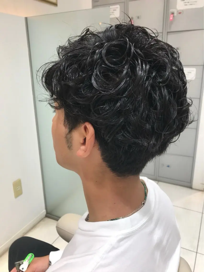 ショート パーマ メンズ カット パーマ ケンジアネッタ Men'sのヘアスタイル