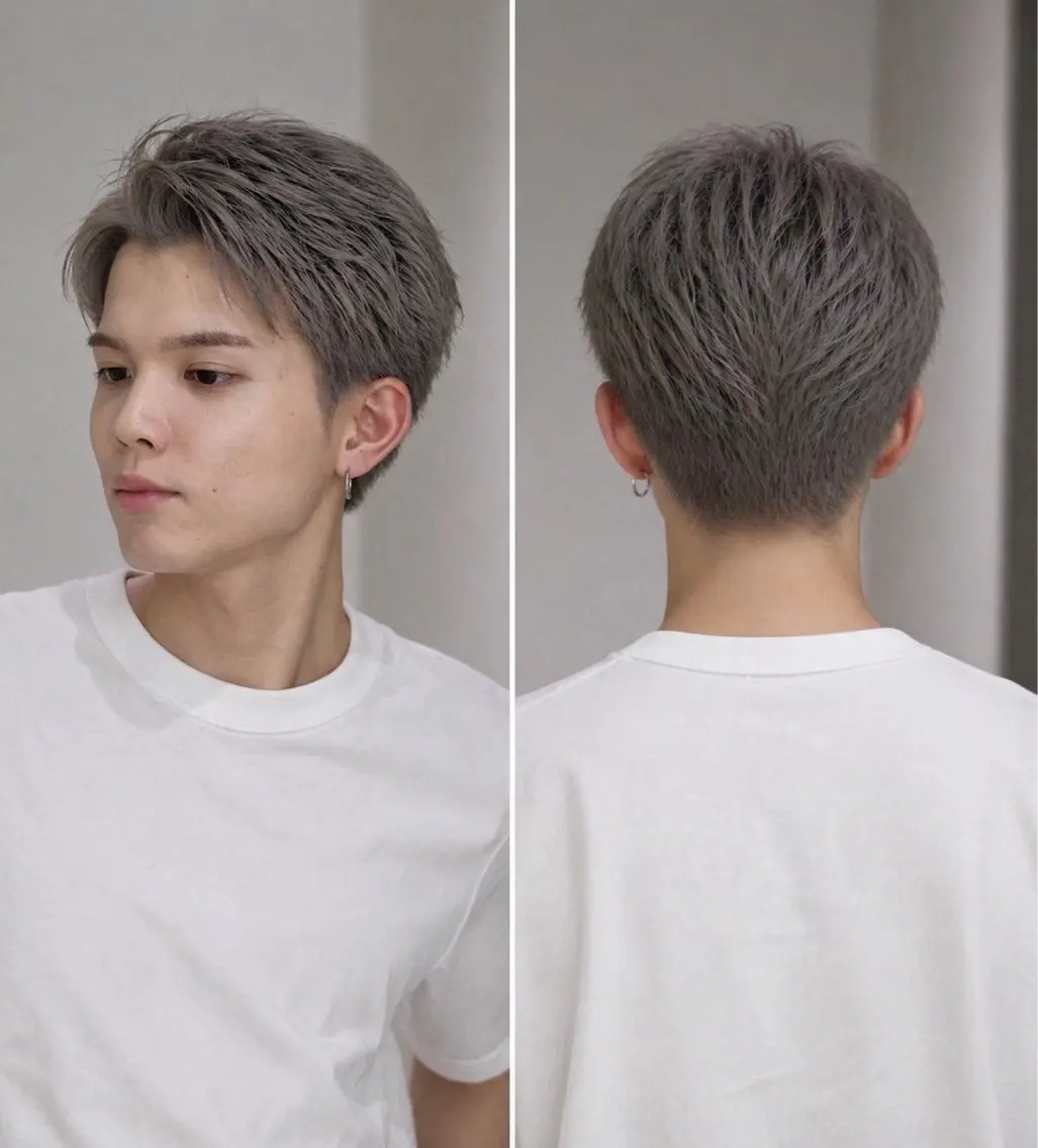 カラー メンズ センターパート メンズ韓国風 マッシュ 刈り上げ 前髪/似合わせカット COA こも.のヘアスタイル