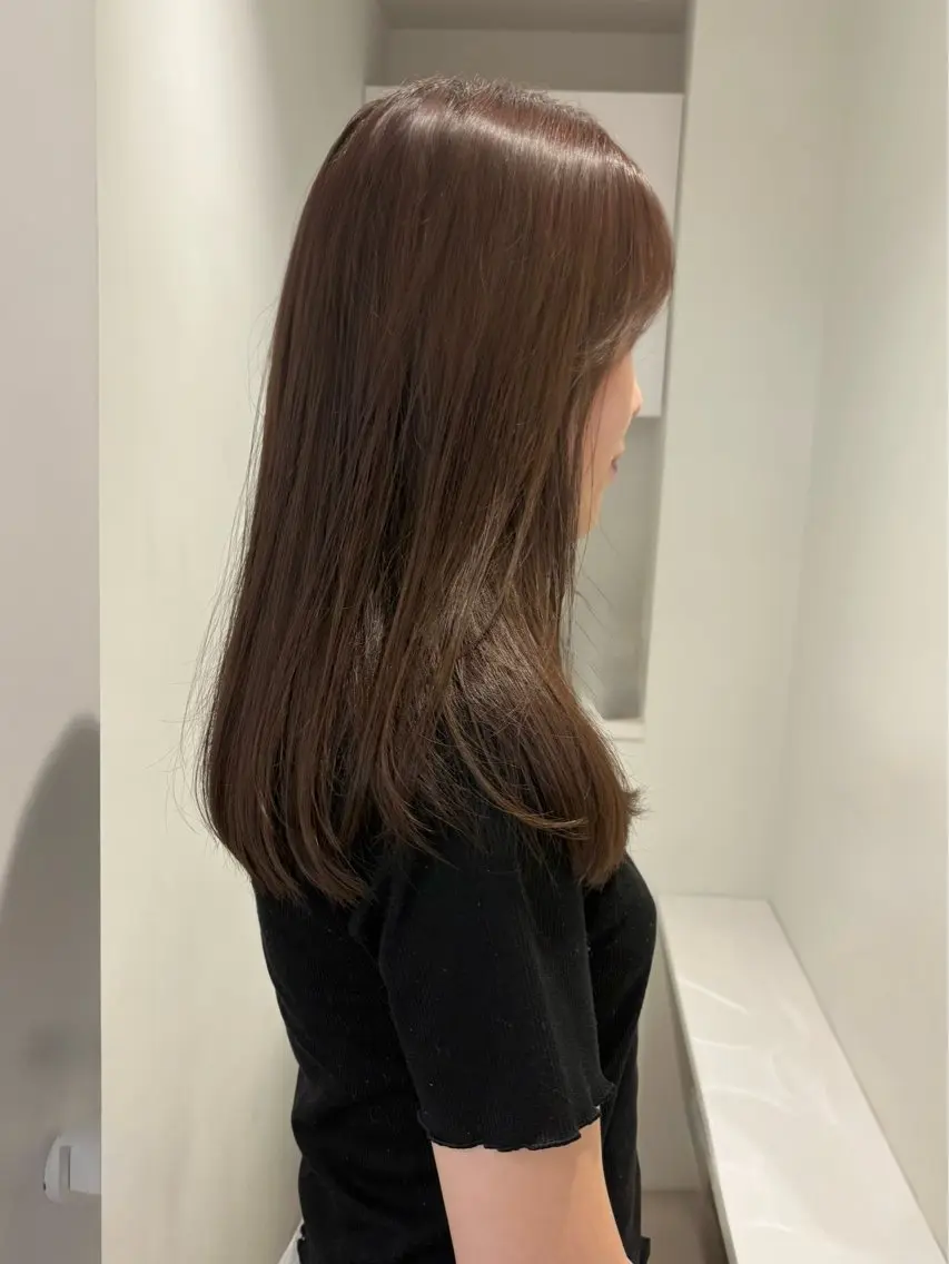 ミディアム カラー ヘアカラー トリートメント 透明感カラー🫧 nanohaのヘアスタイル