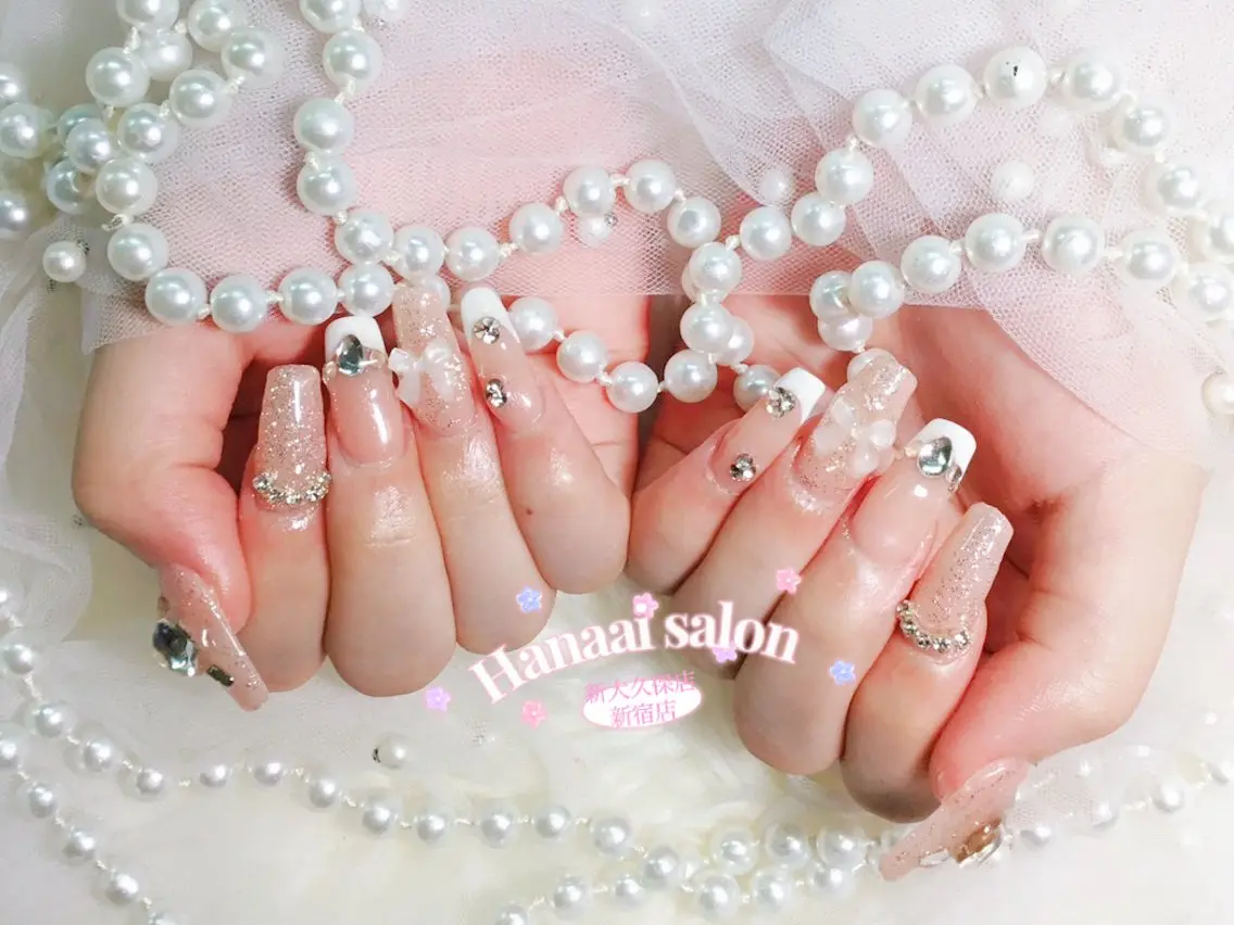 セミロング ハンドネイル Hanaai Salon新宿店のネイルデザイン