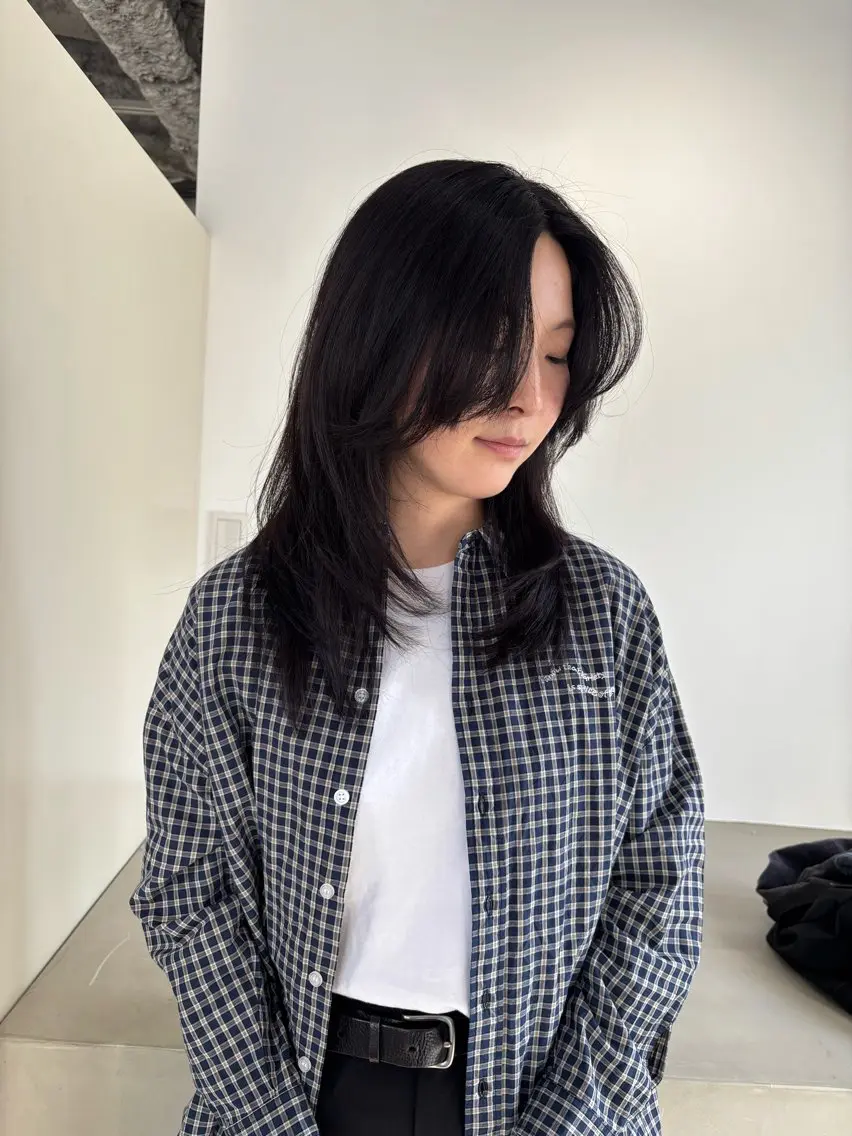 ミディアム カラー レイヤーカット カット ヘアカラー トリートメント Takuma Suzuki中目黒のヘアスタイル