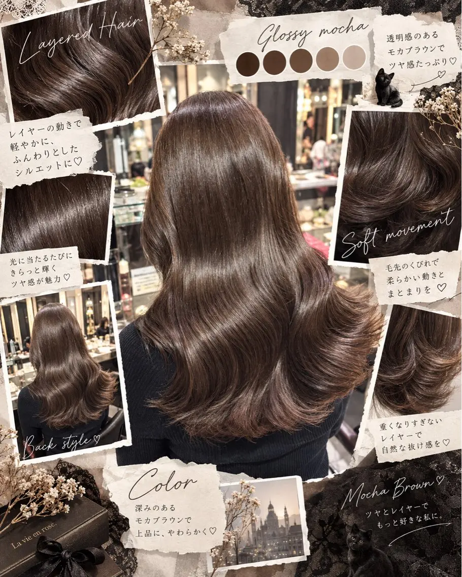 カラー ヘアカラー 髪質改善🪄カラー 🩵🫧縮毛矯正のヘアスタイル