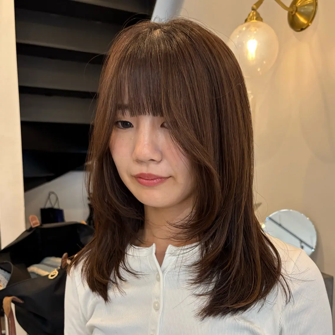 ロング レイヤーカット カット ヘアカラー トリートメント ハイトーン指名No. 1/レイヤー/みさきのヘアスタイル