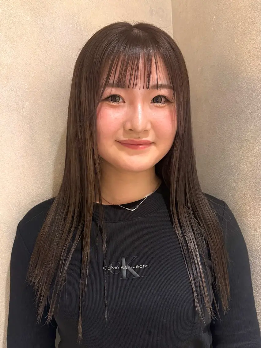 セミロング カラー ブリーチ 透明感カラー ダブルカラー ブリーチなしカラー ヘアカラー 韓国レイヤー 🎀ダブルカラーのヘアスタイル