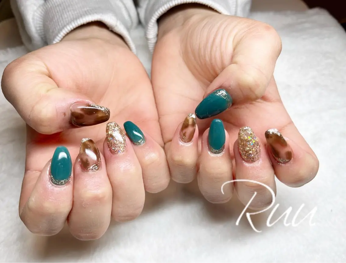 ネイル アートネイル フットネイル フレンチネイル キラキラネイル 韓国ネイル Nail salon Ruuのネイルデザイン