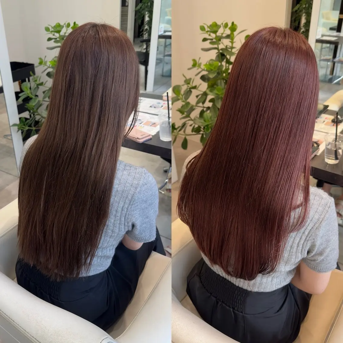 ロング カラー カット ヘアカラー トリートメント ✨大人韓国レイヤー ✨吉原 潤✨のヘアスタイル