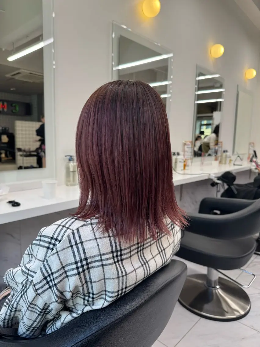ミディアム カラー パーマ ヘアアレンジ メンズ キッズ 韓国系🇰🇷🩶 艶暗髪/MEIのヘアスタイル