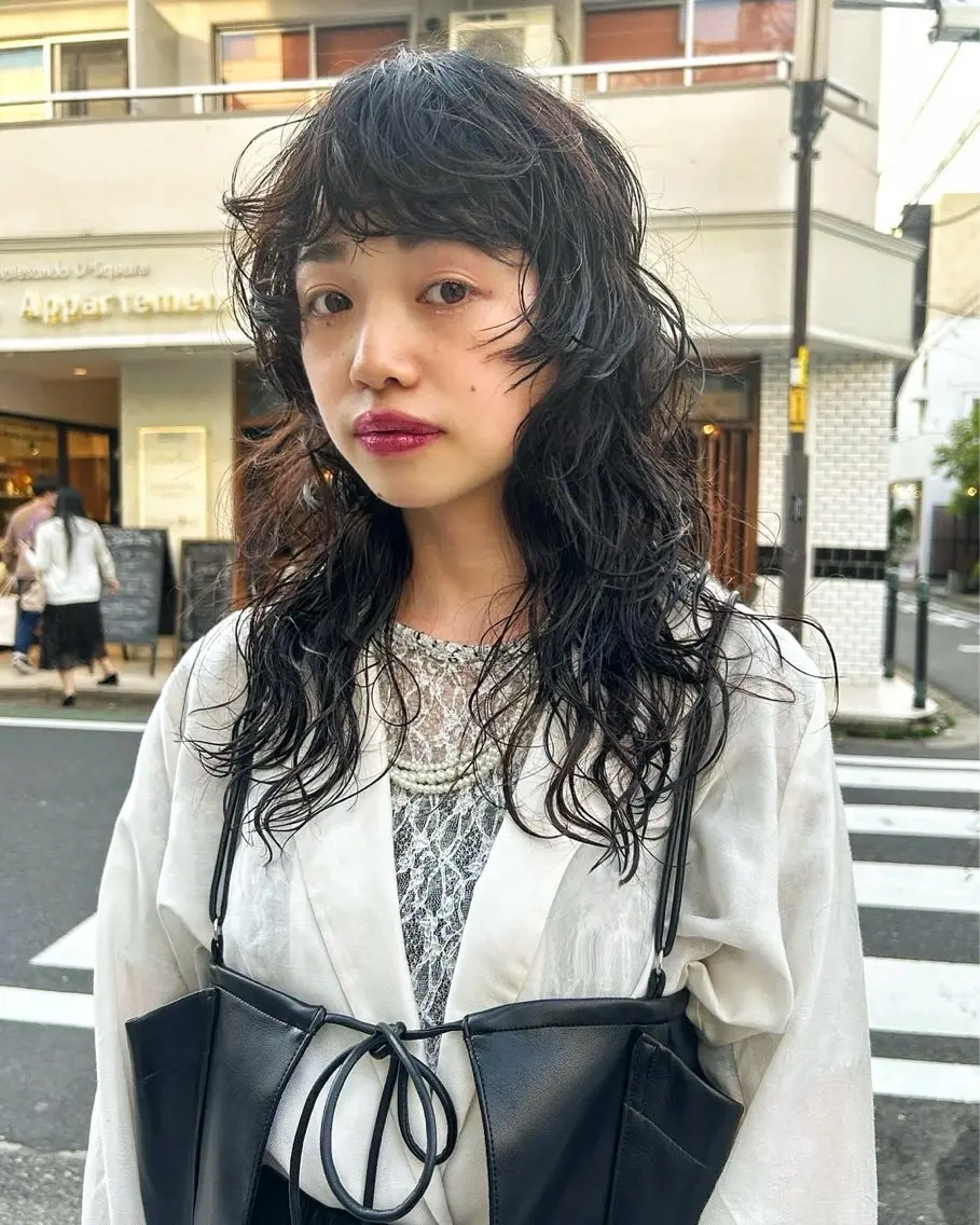 セミロング パーマ カット パーマ トリートメント レイヤーパーマ 竹之内竜矢のヘアスタイル