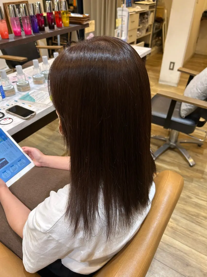 ミディアム カラー ꙳⸝⸝𐙚 すずき ゆな 𐙚⸝⸝꙳のヘアスタイル