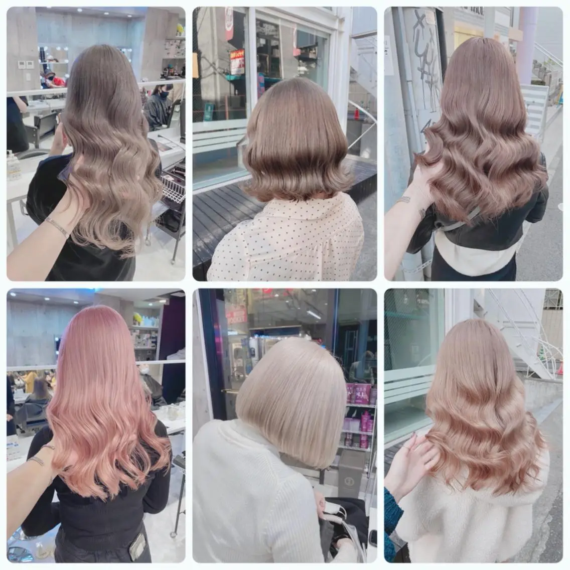 セミロング カラー アッシュ ベージュカラー ブリーチ ダブルカラー グレージュ カット ヘアカラー トリートメント ハイトーン特化💍 chloe💍韓国のヘアスタイル