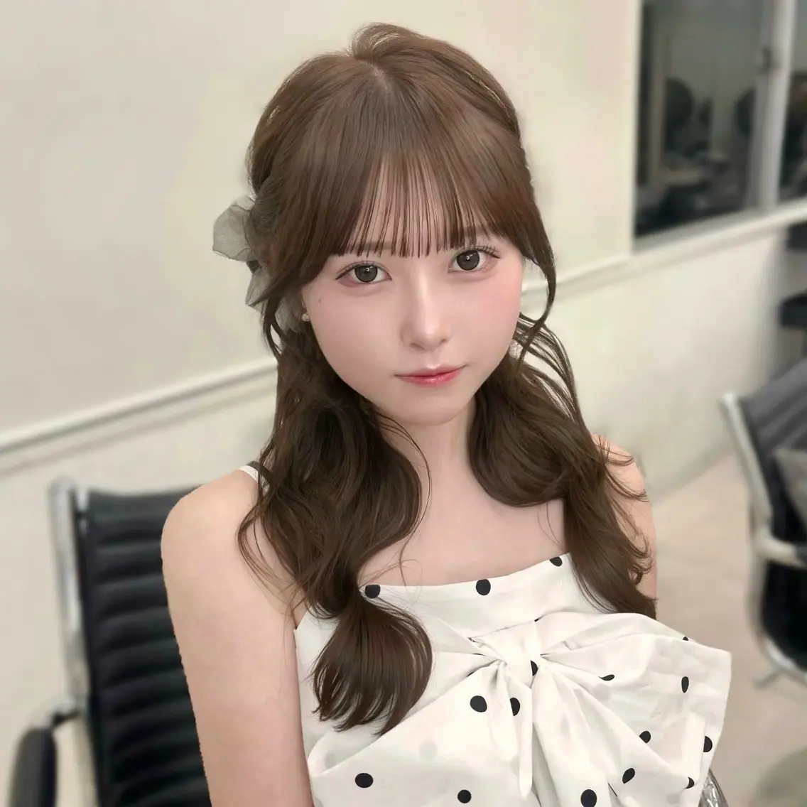 ミディアム カラー カット ヘアカラー トリートメント 🪞ボブ特化/顔 まわり🧸mai🎀のヘアスタイル