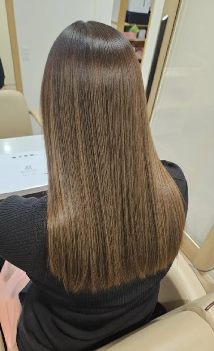 ロング カラー ベージュカラー 透明感カラー ハイライトカラー ハイライト 髪質改善 田中 雄太のヘアスタイル