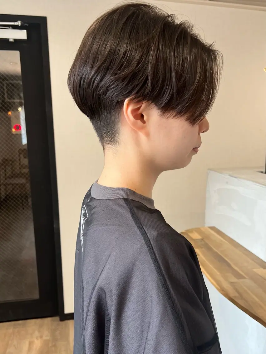 ショート カラー ハンサムショート ショートヘア トリートメント 🌱小顔魅せショート 髪質改善カラー/泉綺のヘアスタイル