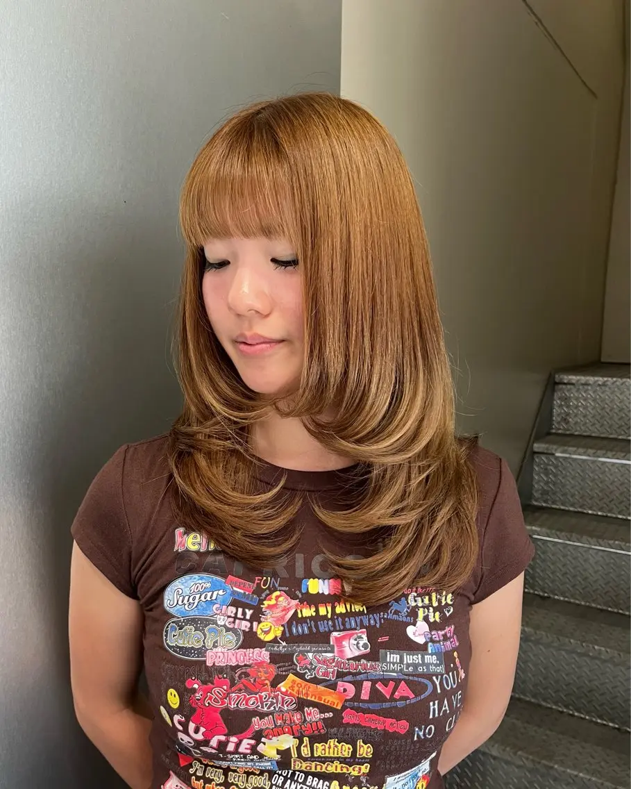 ロング カット ナガノ ナミエのヘアスタイル