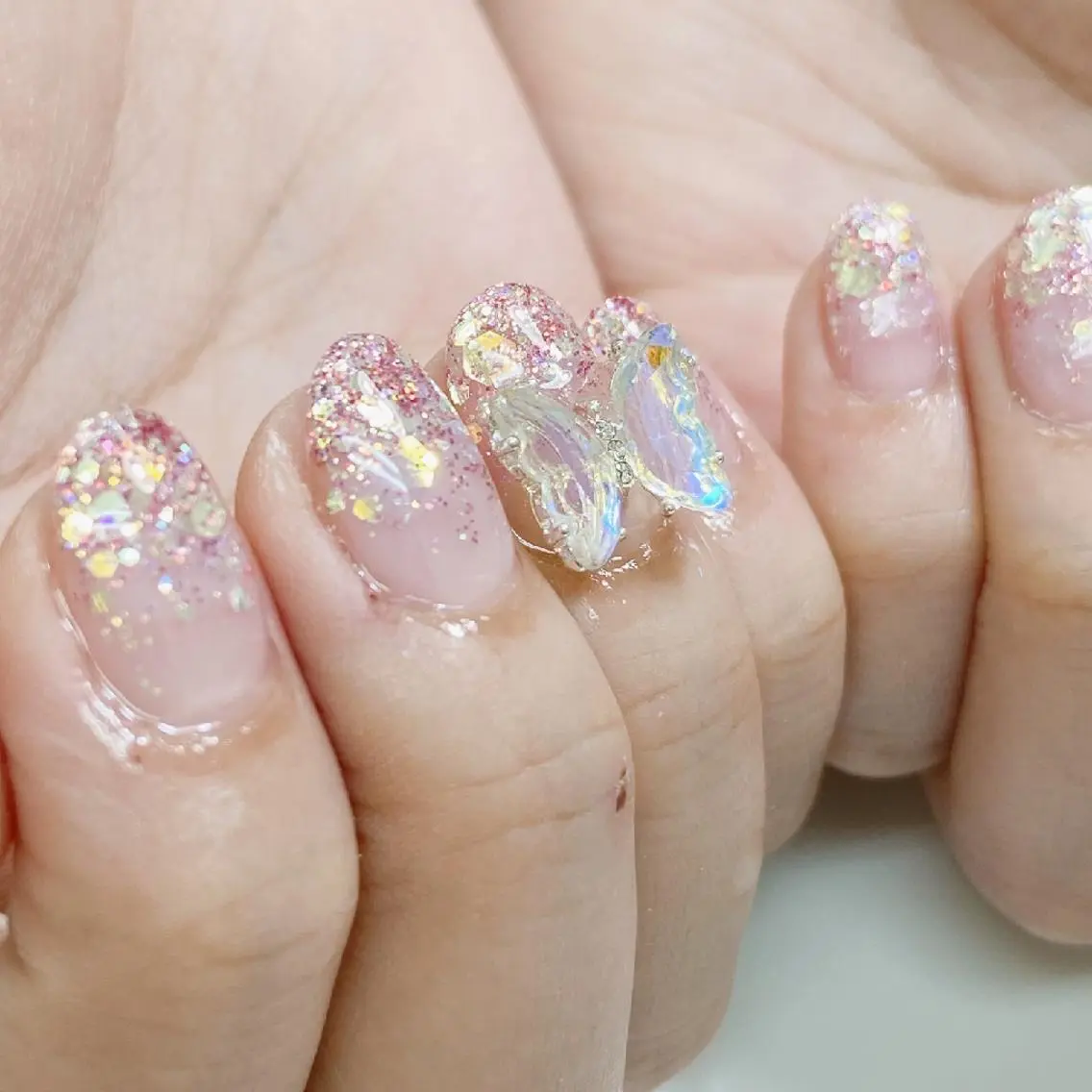 ネイル グラデーション ラメ(グリッター) ラメグラデーション nail salon Lumièreのネイルデザイン