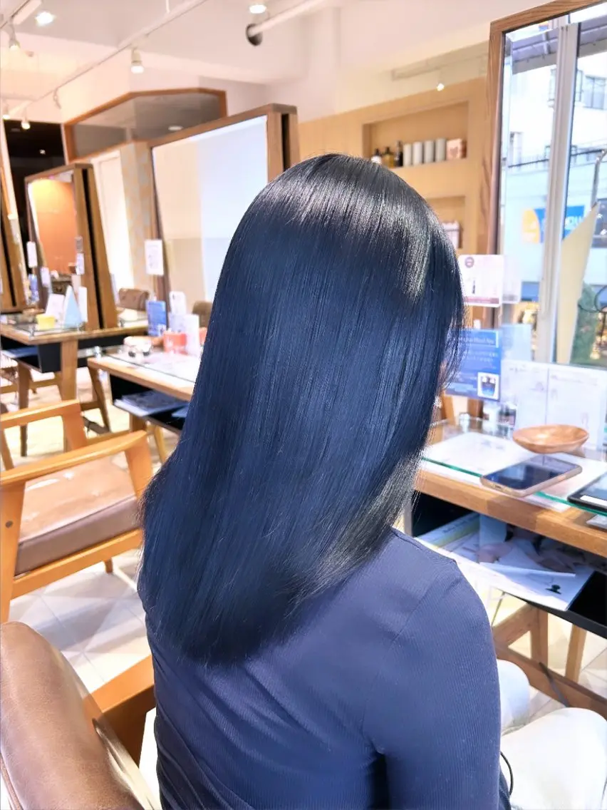 セミロング カラー ヘアアレンジ カット ヘアカラー 吉水 彩乃 /ボブ/艶感カラーのヘアスタイル