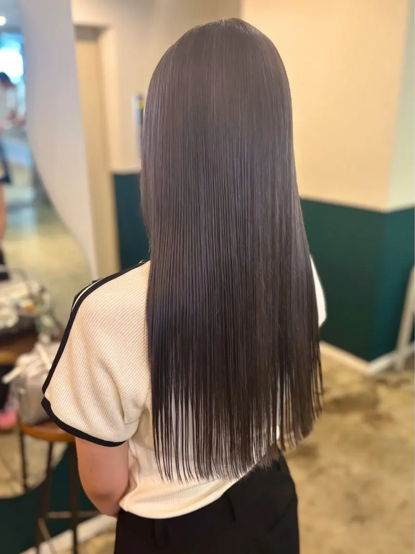 ロング ヘアカラー トリートメント ☁️RIKA☁️ @ri2_____bのヘアスタイル
