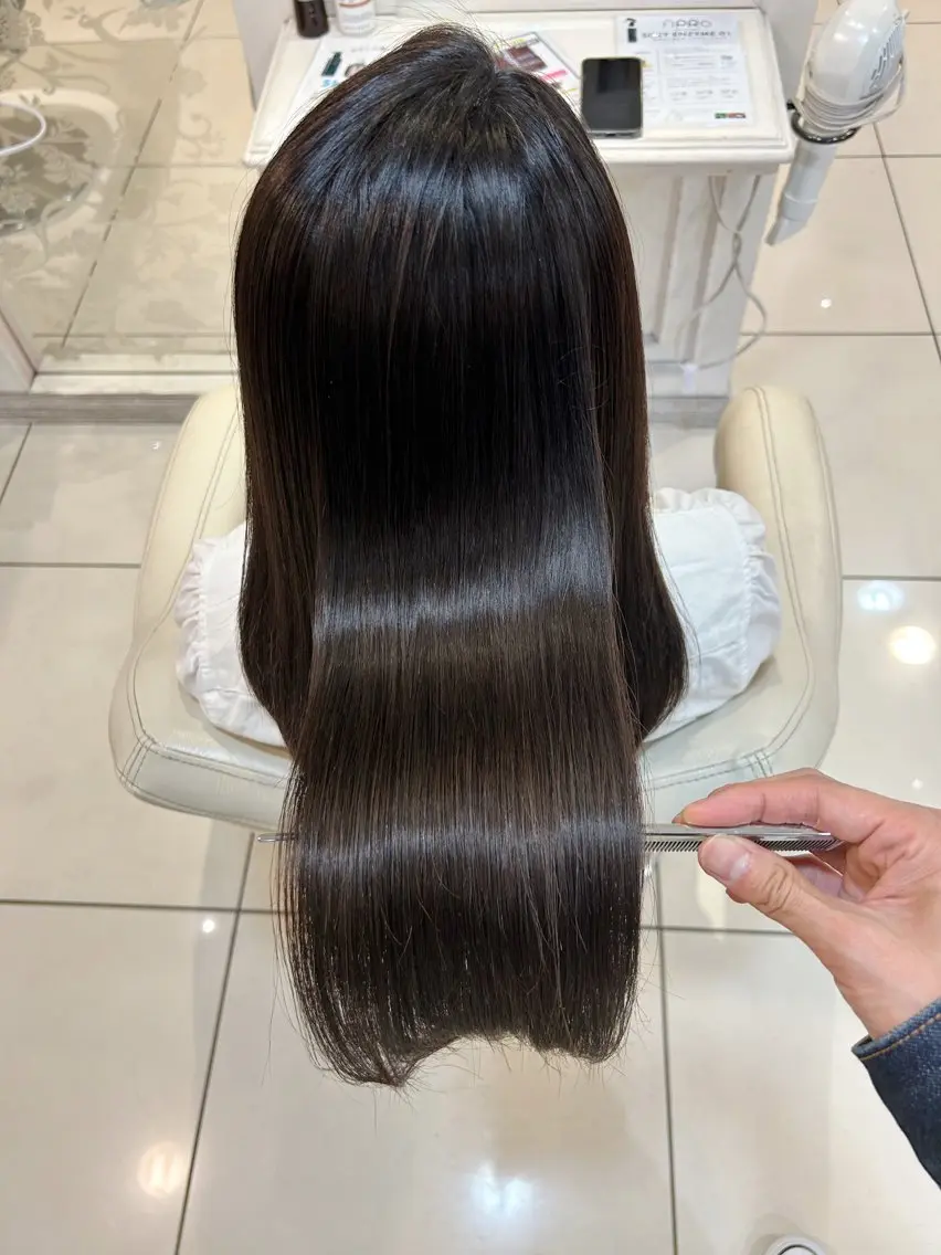 ロング 縮毛矯正 カット 縮毛矯正 トリートメント 高橋 佑のヘアスタイル