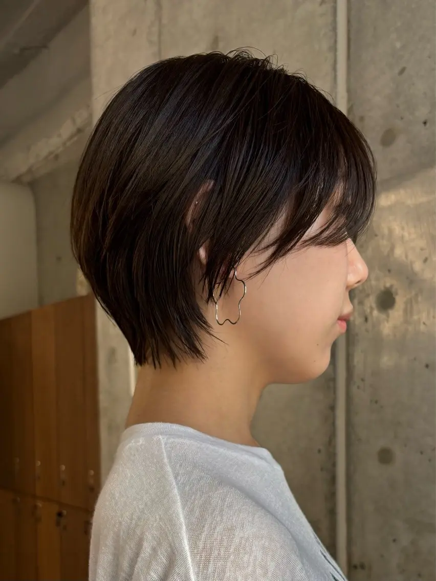 ショート 透明感カラー人気 ナンバーワンMIYUのヘアスタイル