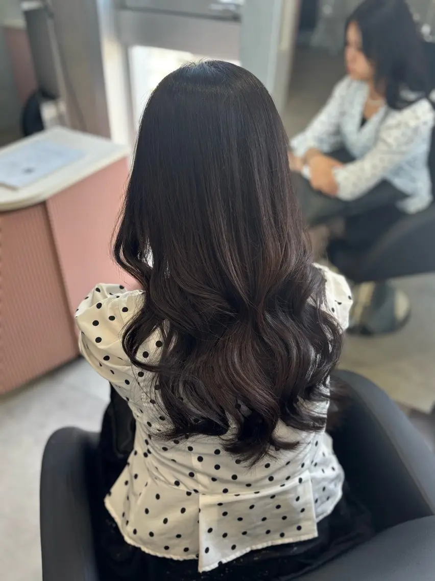 セミロング カラー セミロングパーマ カット ヘアカラー THE ECT 🌸濱吉優希🌸のヘアスタイル