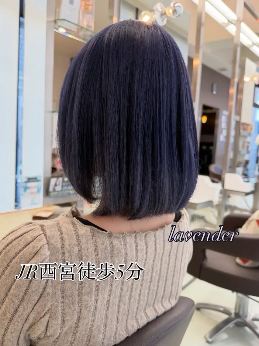 ミディアム カット ヘアカラー wil西宮レイヤー 西村徹のヘアスタイル