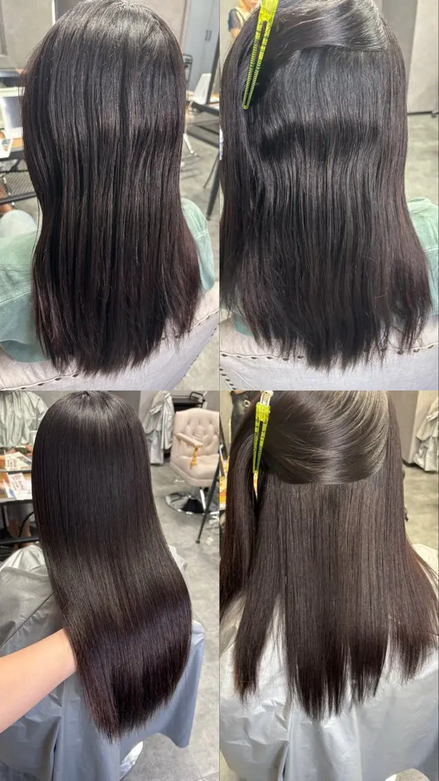 ロング 縮毛矯正 カット 縮毛矯正 トリートメント 森岡 紗羽のヘアスタイル
