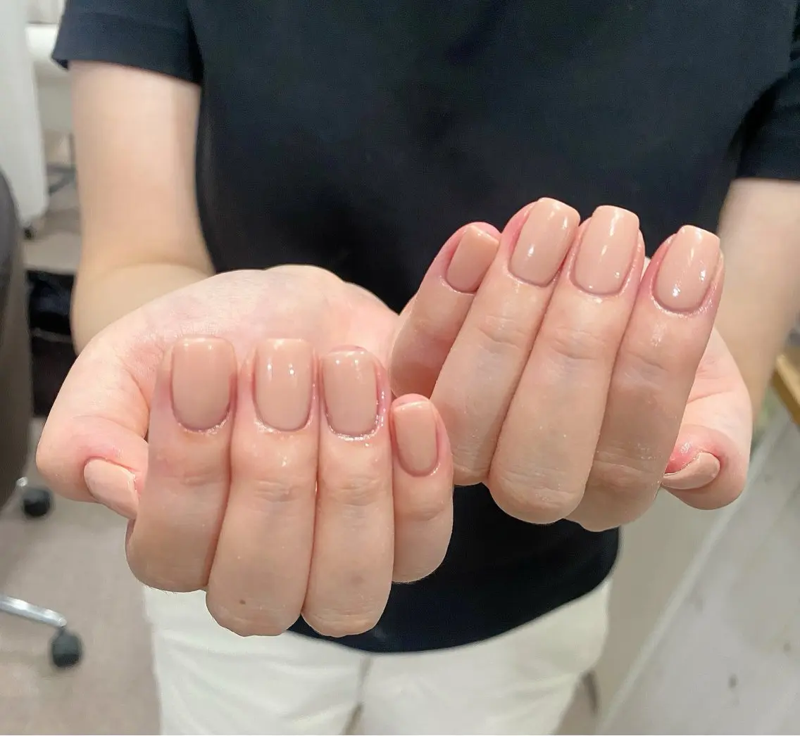 ネイル ワンカラーネイル スクエアネイル ハンドネイル ハンドケア Salon Ｋのネイルデザイン