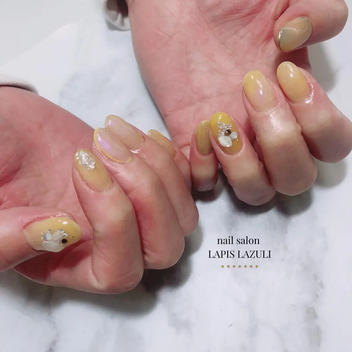 ネイル ハンドネイル nail salon ラピスラズリのネイルデザイン